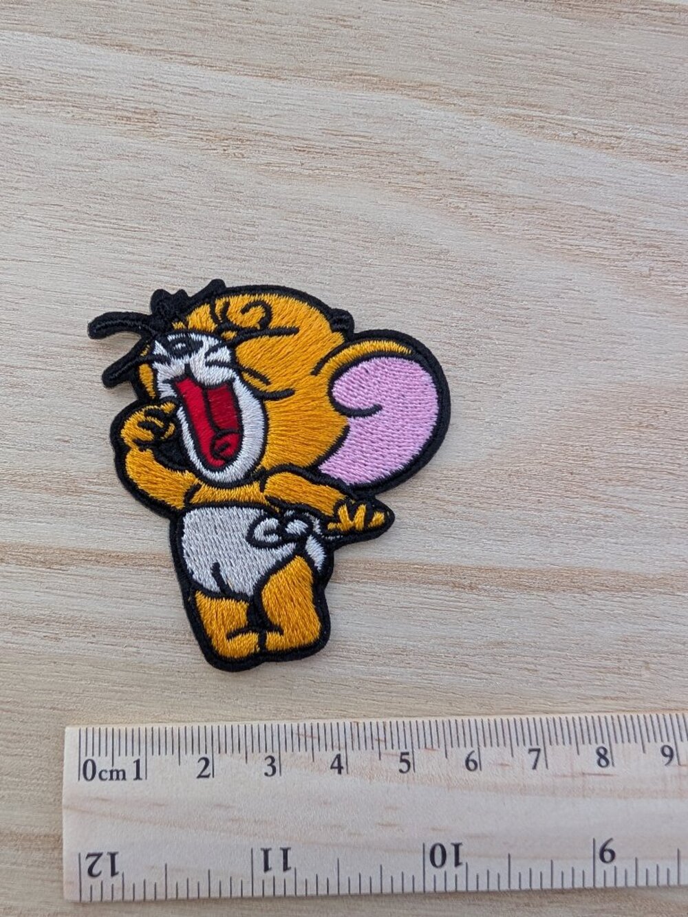 Jerry Embroidered Patch, Tom & Jerry (new without tag) Adhesive & Iron-on patch